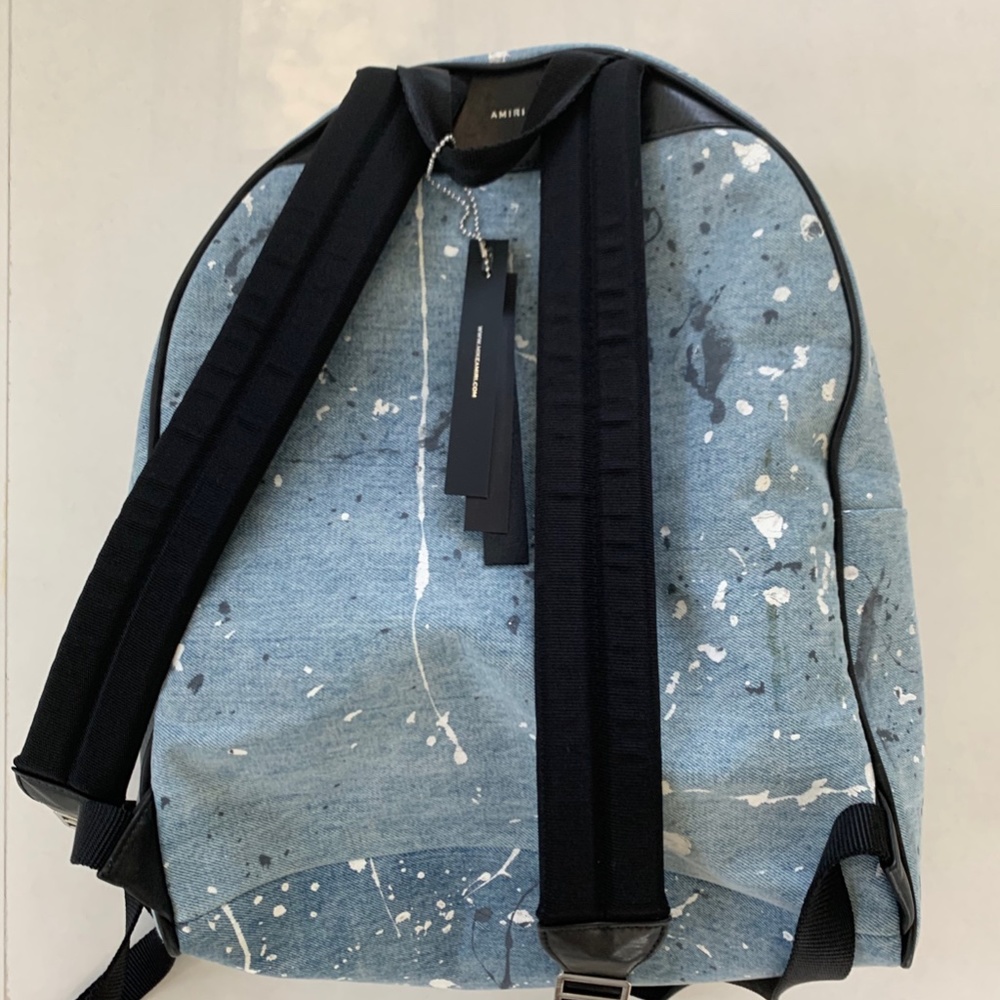 AMIRI Brand New Jean Backpack with Splatter Paint - Picture 2 of 3